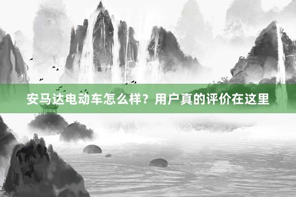 安马达电动车怎么样？用户真的评价在这里